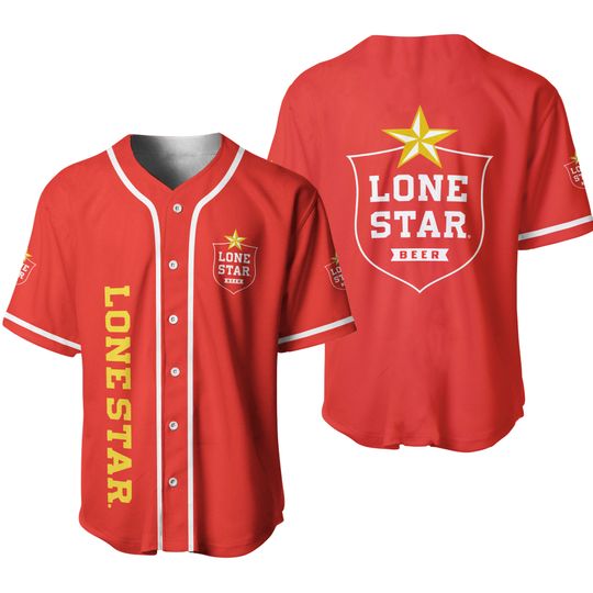 Discover Lone Star Red Baseball Jersey, Beer Lovers Jersey, Vodka Lovers Jersey