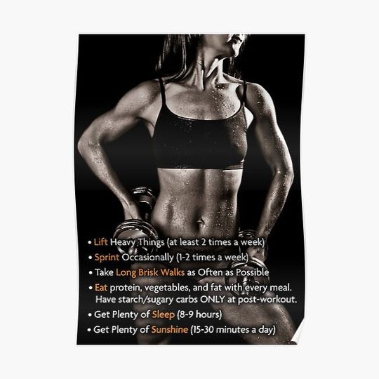 Discover Women's Fitness Infographic - How To Get In Shape Premium Matte Vertical Poster