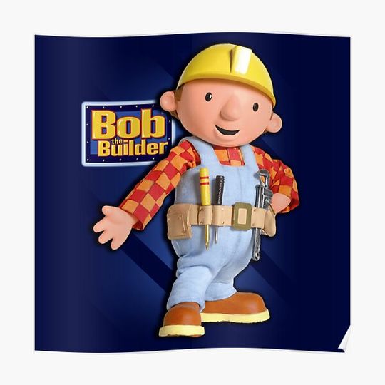 Discover Bob The Builder with shadow Premium Matte Vertical Poster