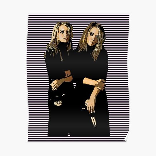 Discover mary-kate and ashley olsen twins fan art Premium Matte Vertical Poster