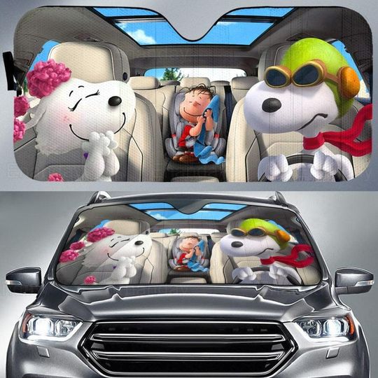 Discover Snoopy Car Sun Shade - Auto Sunshade