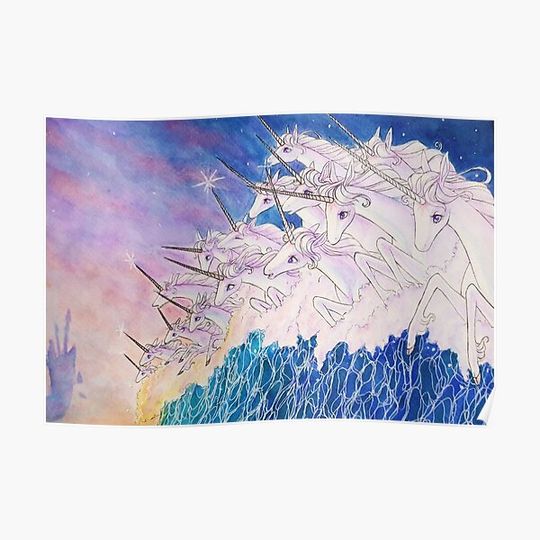 Discover Unicorns in the sea Premium Matte Vertical Poster