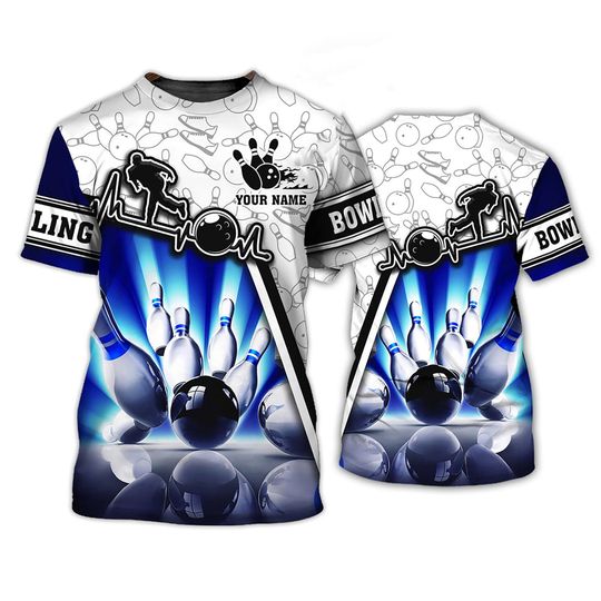 Discover Personalized Bowling Tshirt, Bowling Dad 3D T-Shirt