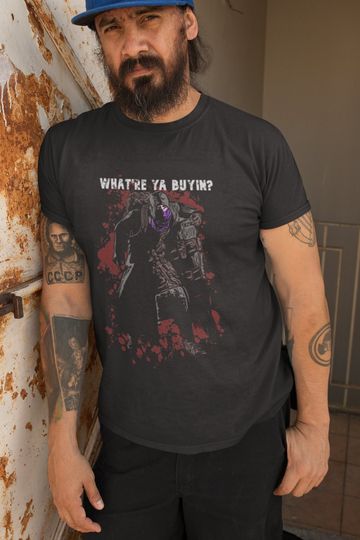 Discover Resident Evil 4 Merchant Black Video Game T-shirt