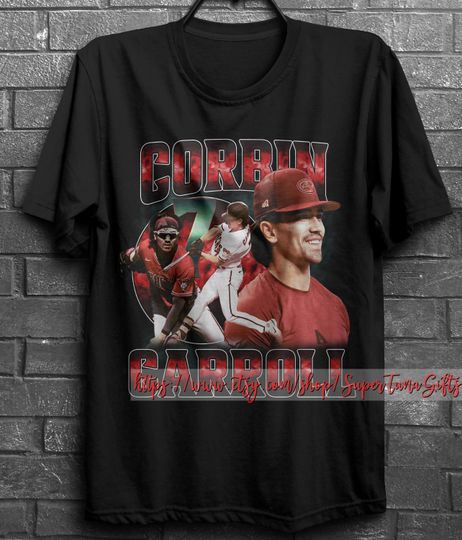 Discover Corbin Carroll T-shirt, Corbin Carroll 90s Bootleg, 90s Football Shirt