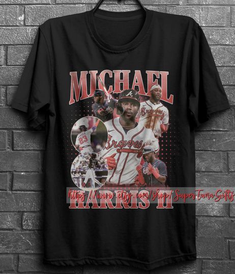 Discover Michael Harris II T-shirt, Michael Harris II 90s Bootleg, 90s Baseball Shirt