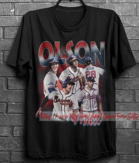 Discover Matt Olson T-shirt, Matt Olson 90s Bootleg, 90s Baseball Shirt