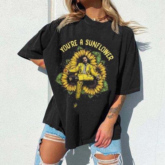 Discover Sunflowers Posty Shirt, Post Malone Sweatshirt, Rapper Shirt, Love Rapper