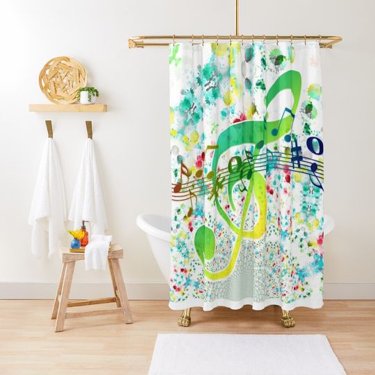 Discover Music Shower Curtain
