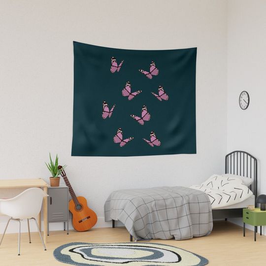 Discover Pink Butterflies Tapestry