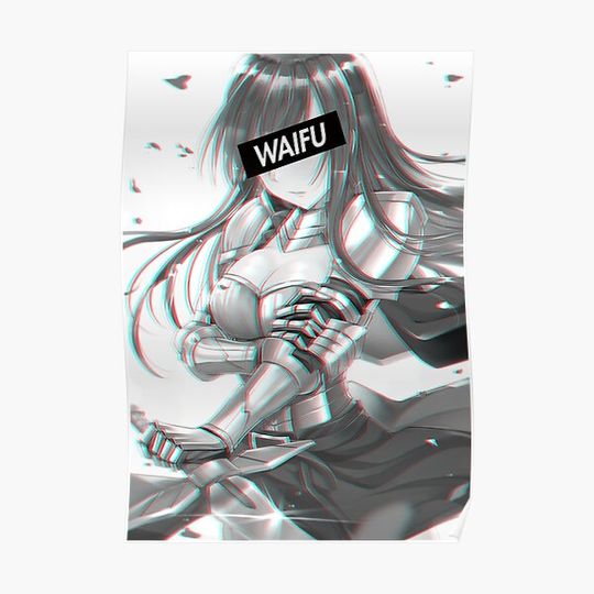 Discover Fairy Tail Erza Scarlet Waifu material Premium Matte Vertical Poster