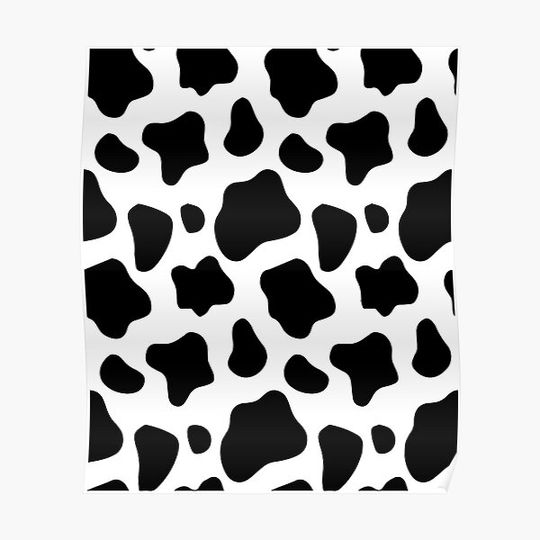 Discover Cow Spots pattern Cows Animal print Premium Matte Vertical Poster