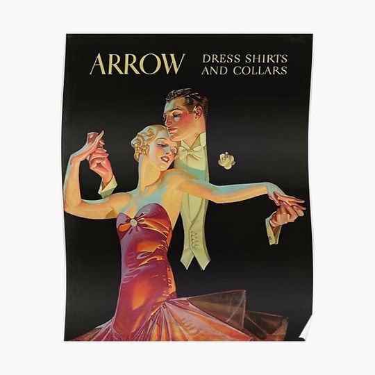 Discover Couple Dancing, Arrow Collar Ad (1930) - J. C. Leyendecker Premium Matte Vertical Poster