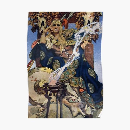 Discover Queen Maev by J. C. Leyendecker - Vintage Art Premium Matte Vertical Poster