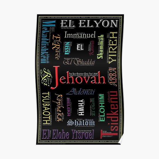Discover NAMES OF GOD Premium Matte Vertical Poster