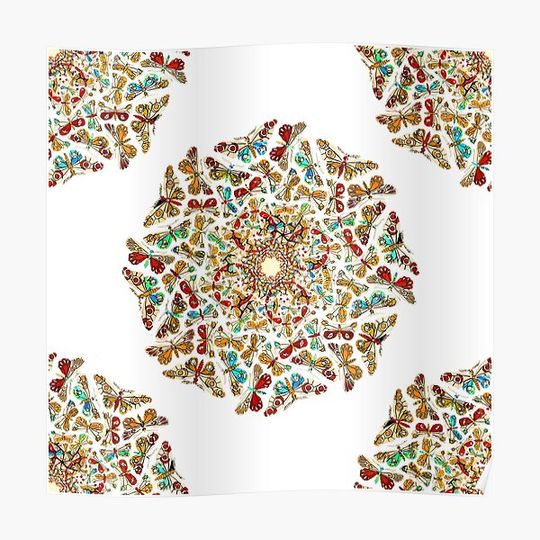 Discover Butterflies MC Escher Premium Matte Vertical Poster