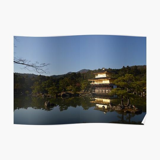 Discover Traditional Golden Temple Japan Kinkakuji Premium Matte Vertical Poster