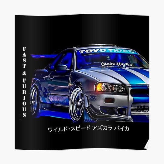 Discover R34 fast and furious Premium Matte Vertical Poster