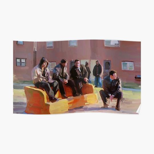 Discover The wire couch scene Premium Matte Vertical Poster