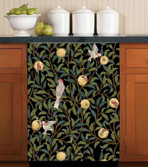 Discover Dishwasher Cover Vintage Lemons, Dark Green Kitchen Dishwasher  Decal Vinyl Sticker