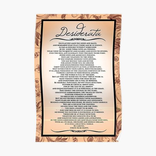 Discover Desiderata Premium Matte Vertical Poster