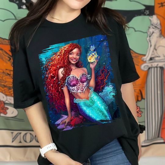 Discover Little Mermaid - Halle Bailey - Black Little Mermaid Tee shir