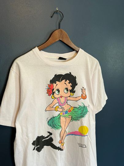 Discover Vintage 90s Betty Boop Hawaiian Hula Girl T Shirt