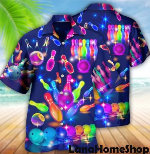 Discover Bowling Rainbow Neon Style Limited Edition Hawaiian Shirt