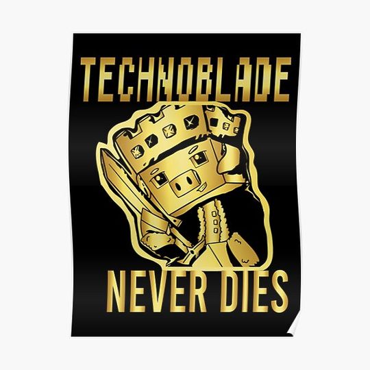 Discover Technoblade Never Dies Golden Premium Matte Vertical Poster