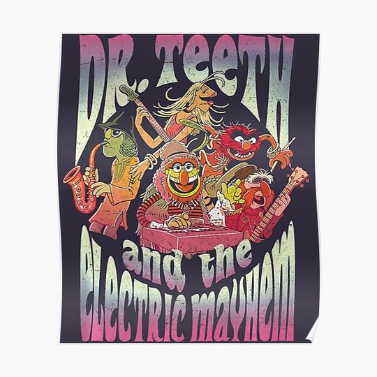 Discover Vintage Photograp Electric Mayhem Premium Matte Vertical Poster