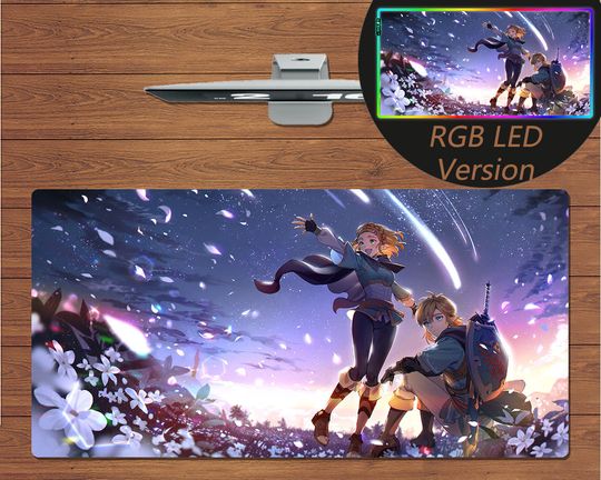Discover Anime The Legend of Zelda Tears of the Kingdom RGB LED Large Mouse Pad Mat Desk