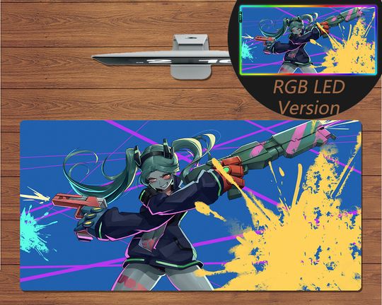 Discover Anime Cyberpunk Edgerunners Rebecca RGB LED Large Mouse Pad Mat Desk