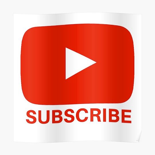 Discover Youtube Subscribe Premium Matte Vertical Poster