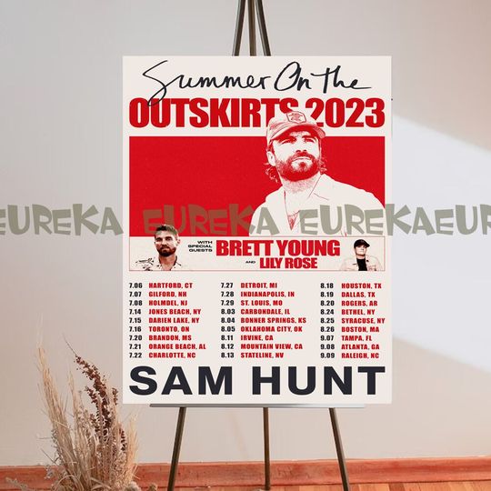Discover Sam Hunt tour 2023 poster