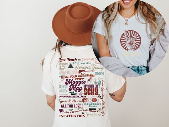 Discover Rod Stewart Concert Tracklist Shirt | The Hits Tour Top