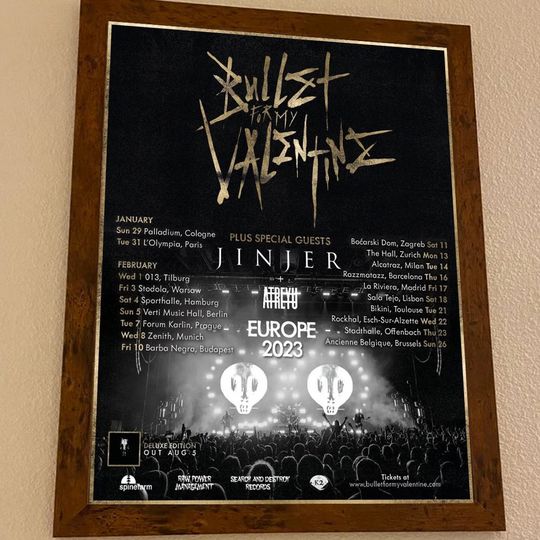 Discover Bullet For My Valentine Tour 2023 Poster