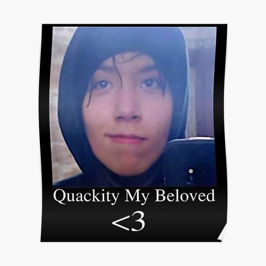 Discover Quackity My Beloved Tee Premium Matte Vertical Poster