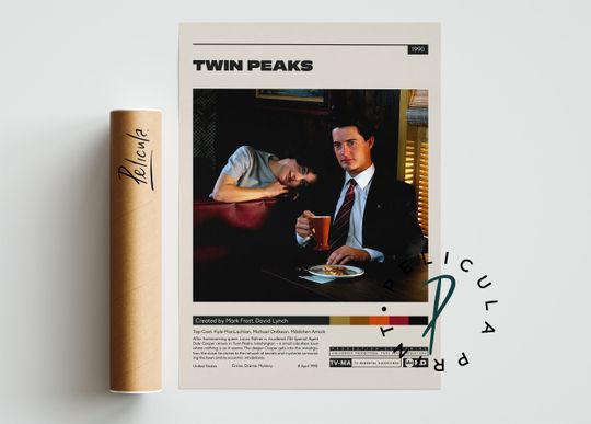 Discover Twin Peaks | Mark Frost, David Lynch | Minimalist Tv Series Poster