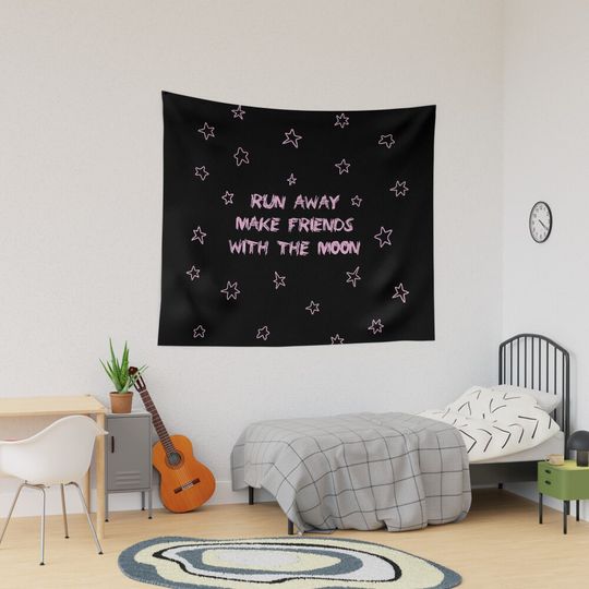 Discover Lil Peep Aesthetic Pink Black Star Shopping Life is Beautiful Tapestry