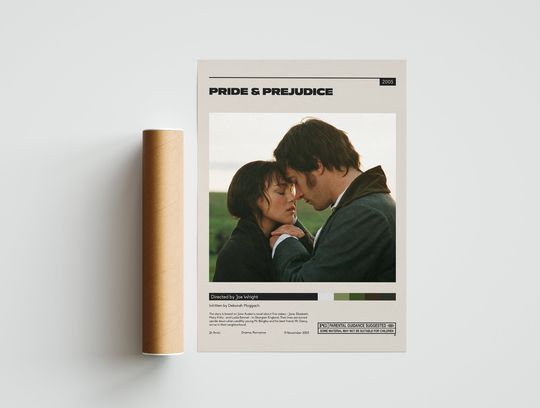 Discover Pride & Prejudice | Joe Wright | Minimalist Movie Poster