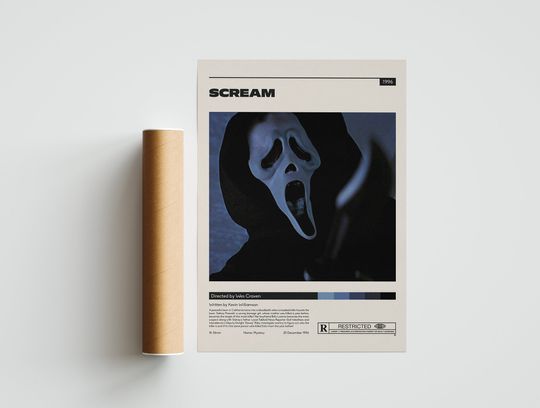 Discover Scream Poster | Wes Craven | Minimalist Movie Poster