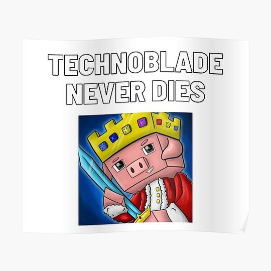 Discover Technoblade - Technoblade Never Dies Premium Matte Vertical Poster