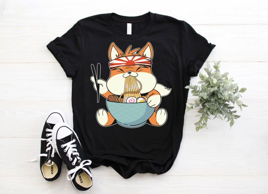 Discover Shiba Inu Ramen Noodles Lover Funny Costume T-Shirt, Dog Owner Gift,