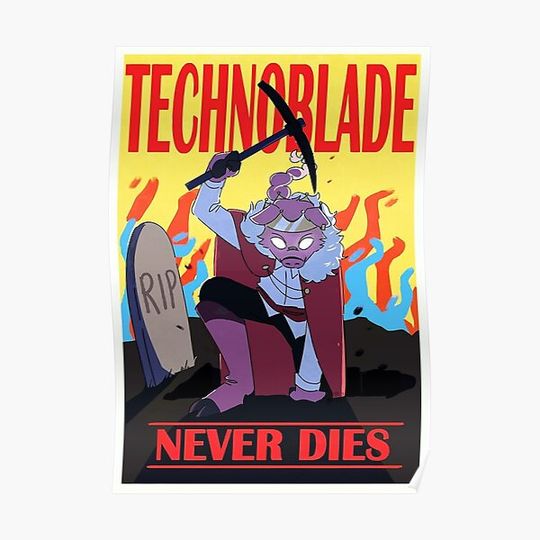 Discover technoblade never dies games Premium Matte Vertical Poster