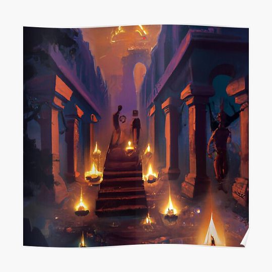 Discover ancient hindu temple Premium Matte Vertical Poster