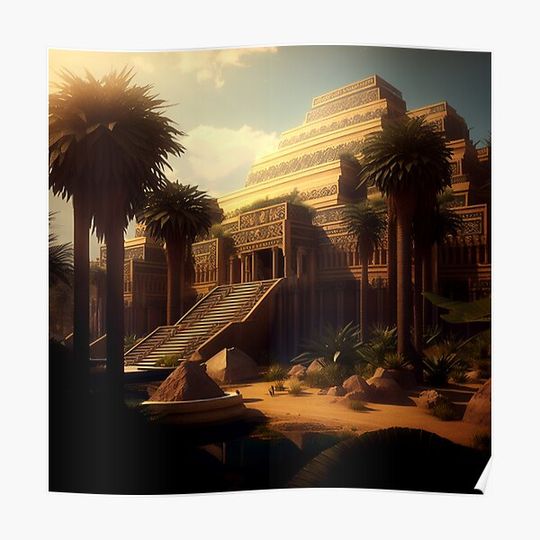Discover Ancient Babylon, Historical Places Premium Matte Vertical Poster