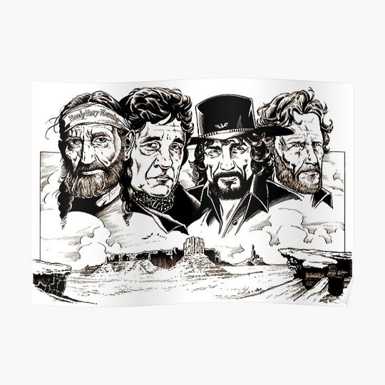 Discover neil young cash highwaymen panglaris Premium Matte Vertical Poster