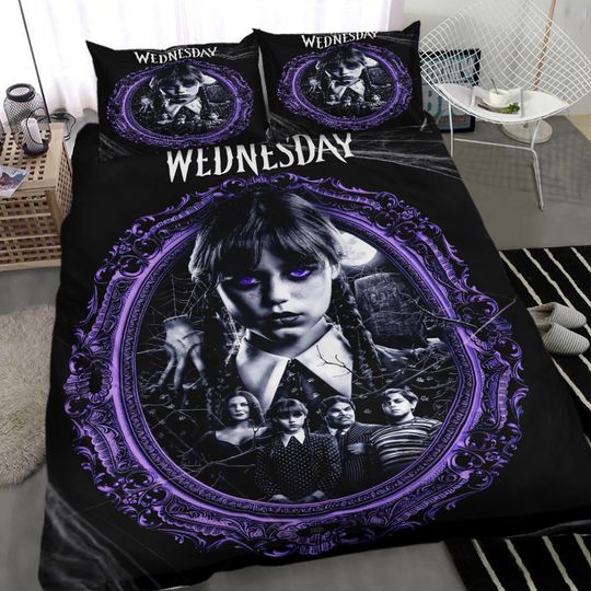 Discover Wednesday Addams Duvet, Wednesday Bedding set twin, queen, king sizes