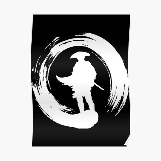 Discover GHOST OF TSUSHIMA NINJA POSE LOGO Premium Matte Vertical Poster