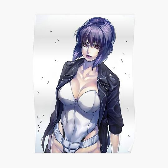 Discover Mokoto Kusanagi Ghost in the Shell Colorful Premium Matte Vertical Poster
